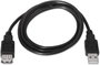 Aisens Cable de Extensión USB 2.0 Tipo A Macho a Hembra, 3m, Negro